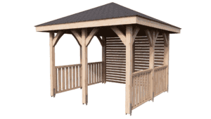 Altana ogrodowa drewniana czterospadowa 3x3m