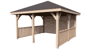 Altana ogrodowa drewniana czterospadowa 4x4m