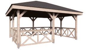 Altana ogrodowa drewniana czterospadowa 5x4m