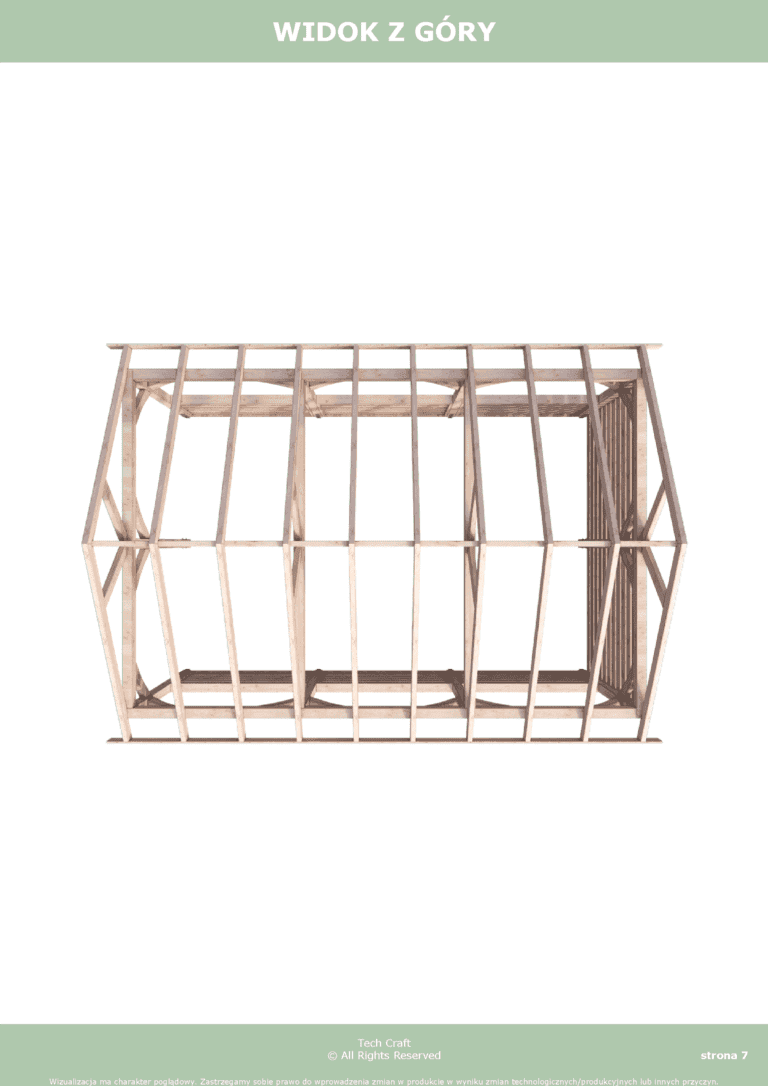 Altana ogrodowa drewniana dwuspadowa 6x4m