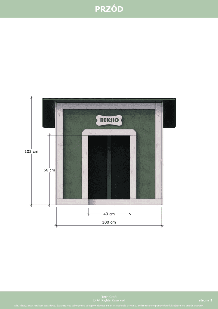 Buda dla psa XL ocieplana jednospadowa 80x100cm