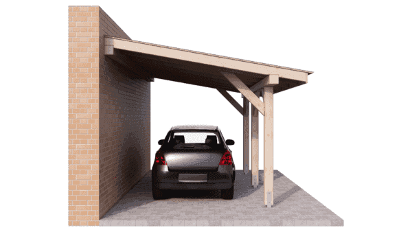Carport wiata garażowa drewniana zadaszenie 4x3m