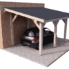 Carport wiata garażowa drewniana zadaszenie 4x3m
