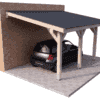 Carport wiata garażowa drewniana zadaszenie 4x3m