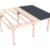 Carport wiata garażowa drewniana zadaszenie 6x4 wolnostojąca