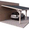 Carport wiata garażowa drewniana zadaszenie 6x4m