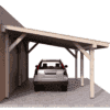 Carport wiata garażowa drewniana zadaszenie 6x4m
