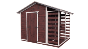 Domek gospodarczy drewniany na narzędzia z drewutnią 3×2,5m