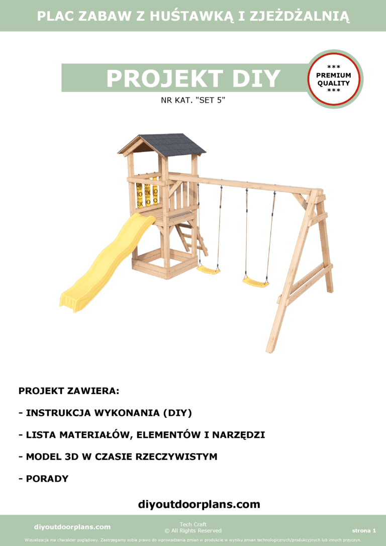 Plac Zabaw dla dzieci drewniany Set 5