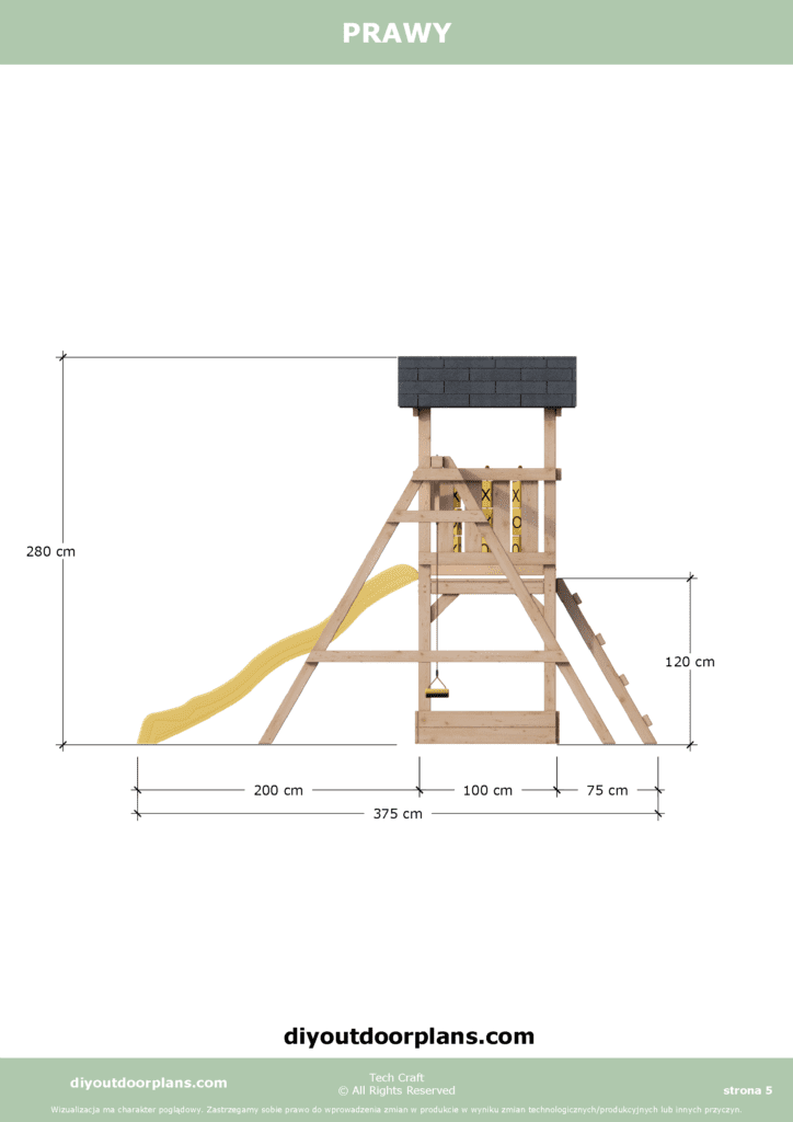 Plac Zabaw dla dzieci drewniany Set 5