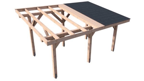 Carport wiata garażowa drewniana zadaszenie 5x3 wolnostojąca