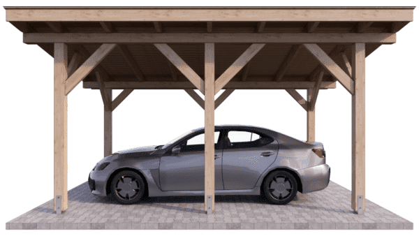 Carport wiata garażowa drewniana zadaszenie 5x3 wolnostojąca