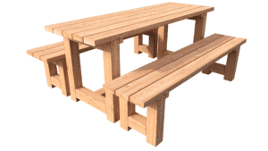 Stół z ławkami, meble ogrodowe drewniane MO-2