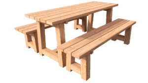 Stół z ławkami, meble ogrodowe drewniane MO-4