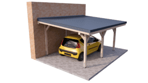 Carport wiata garażowa drewniana zadaszenie 4×3,25m