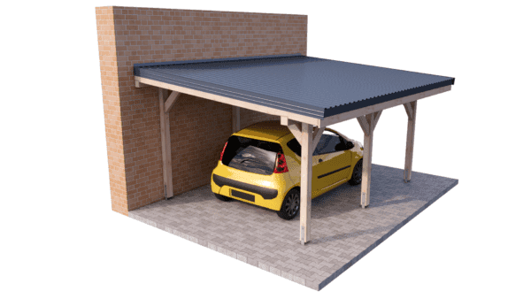 Carport wiata garażowa drewniana zadaszenie 4x3,25m