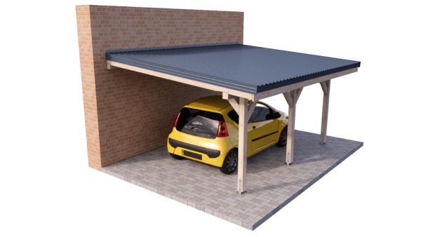 Carport wiata garażowa drewniana zadaszenie 4x3,25m
