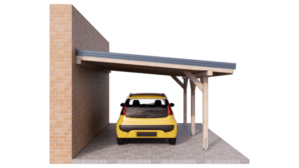 Carport wiata garażowa drewniana zadaszenie 4x3,25m