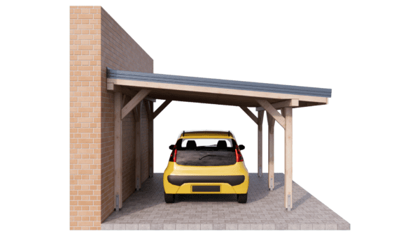 Carport wiata garażowa drewniana zadaszenie 4x3,25m