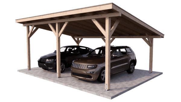 Carport wiata garażowa drewniana zadaszenie 7x5 wolnostojąca