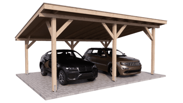Carport wiata garażowa drewniana zadaszenie 7x5 wolnostojąca
