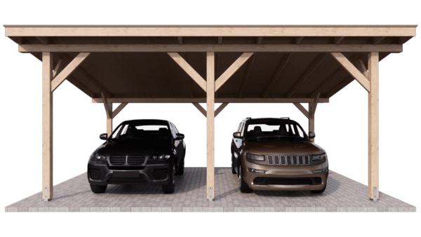 Carport wiata garażowa drewniana zadaszenie 7x5 wolnostojąca