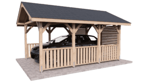 Carport wiata garażowa drewniana Altana 5×3,5m