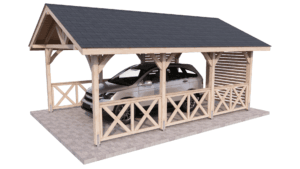 Carport wiata garażowa drewniana Altana 6x4m