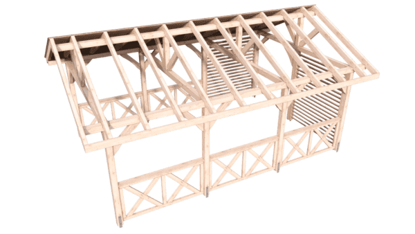 Carport wiata garażowa drewniana Altana 6x4m