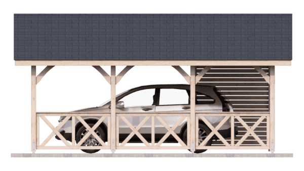 Carport wiata garażowa drewniana Altana 6x4m