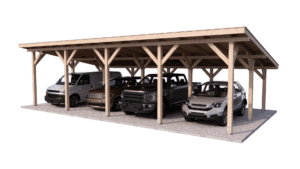 Carport Wiata garażowa drewniana pod fotowoltaikę 12x6m